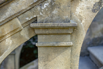 Decorative element of stone stairs