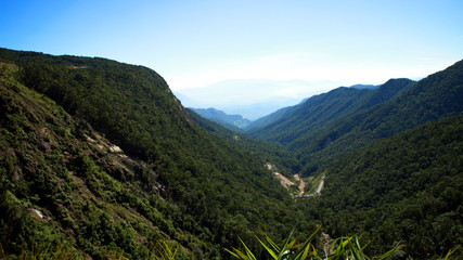 Fototapeta na wymiar Mountain view on the way to Dalat, landscape in Vietnam