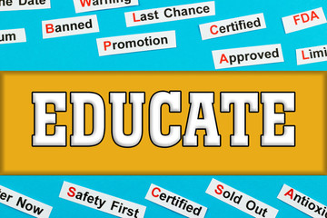 EDUCATE Tag cloud Logo banner