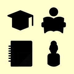 school icons set. unforgettable, reading, graph and class graphic works