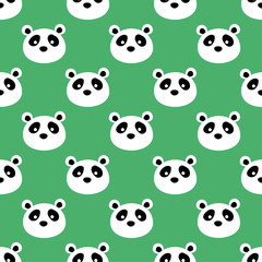 Seamless Panda bear pattern, background, texture Vector illustration.