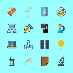 education icons set. bookstore, classics, letter and ink graphic works