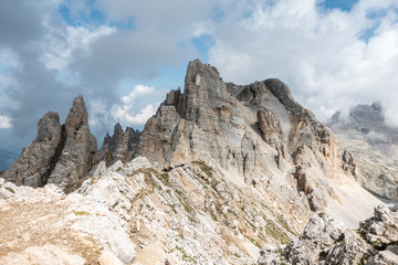 Latemar summit on a cloudy day