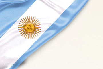 Flag of Argentina - there is a white background and a place for the text