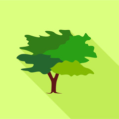 Tree icon. Flat illustration of tree vector icon for web