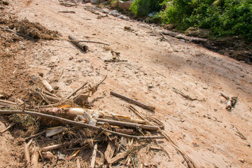 Thailand, Chiangrai - Chiangmai road #118, after flooding