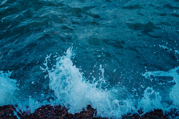 Sea waves natural dark background