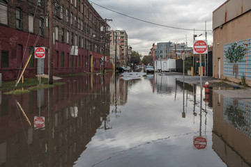 superstorm Sandy damage New York, after Hurricane  - Powered by Adobe