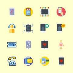 16 telephone icons set