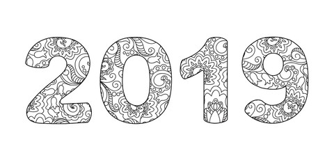 zen doodle patterned number 2019 small 51