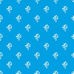 Prickly palm pattern repeat seamless in blue color for any design. Vector geometric illustration