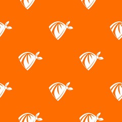 Cowboy neckerchief pattern repeat seamless in orange color for any design. Vector geometric illustration