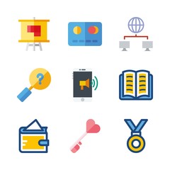 business vector icons set. smartphone, key, plan and credit card in this set