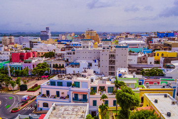 Colorful Street of San Juan Puerto Rico - obrazy, fototapety, plakaty