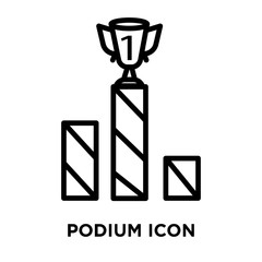 podium icon on white background. Modern icons vector illustration. Trendy podium icons
