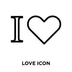 love icons isolated on white background. Modern and editable love icon. Simple icon vector illustration.