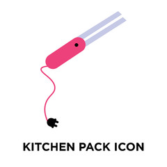 Kitchen pack icon vector isolated on white background, Kitchen pack sign