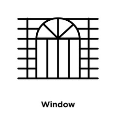 Window icon vector isolated on white background, Window sign , thin line design elements in outline style