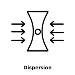 dispersion icon isolated on white background. Simple and editable dispersion icons. Modern icon vector illustration.