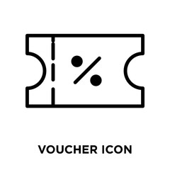 voucher icons isolated on white background. Modern and editable voucher icon. Simple icon vector illustration.