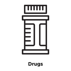 drugs icons isolated on white background. Modern and editable drugs icon. Simple icon vector illustration.