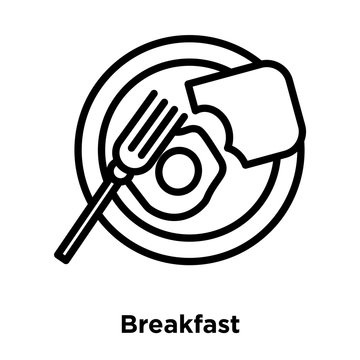 breakfast icon isolated on white background. Modern and editable breakfast icon. Simple icons vector illustration.