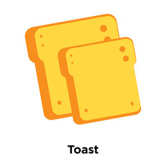 Toast icon vector isolated on white background, Toast sign