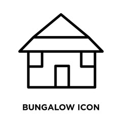 bungalow icons isolated on white background. Modern and editable bungalow icon. Simple icon vector illustration.