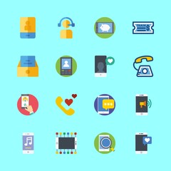 16 telephone icons set