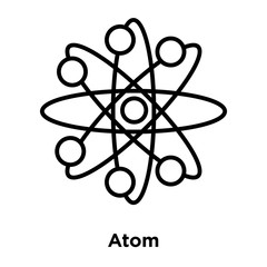 atom icon isolated on white background. Simple and editable atom icons. Modern icon vector illustration.