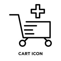 cart icons isolated on white background. Modern and editable cart icon. Simple icon vector illustration.