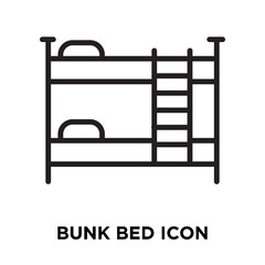 bunk bed icon on white background. Modern icons vector illustration. Trendy bunk bed icons