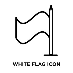 white flag icon on white background. Modern icons vector illustration. Trendy white flag icons