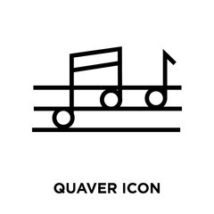 quaver icon on white background. Modern icons vector illustration. Trendy quaver icons