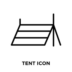 tent icons isolated on white background. Modern and editable tent icon. Simple icon vector illustration.