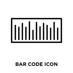 bar code icons isolated on white background. Modern and editable bar code icon. Simple icon vector illustration.