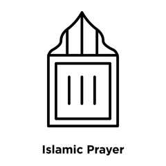 Islamic Prayer icon vector isolated on white background, Islamic Prayer sign , thin line design elements in outline style