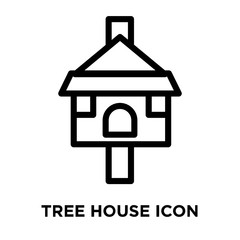 tree house icons isolated on white background. Modern and editable tree house icon. Simple icon vector illustration.