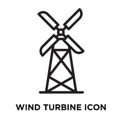 Obraz premium wind turbine icon on white background. Modern icons vector illustration. Trendy wind turbine icons