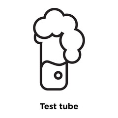 Test tube icon vector isolated on white background, Test tube sign