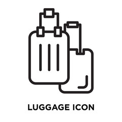 luggage icon on white background. Modern icons vector illustration. Trendy luggage icons
