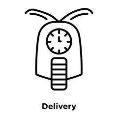 Delivery icon vector isolated on white background, Delivery sign , thin line design elements in outline style