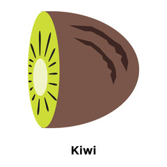 Kiwi icon vector isolated on white background, Kiwi sign