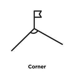 corner icon isolated on white background. Simple and editable corner icons. Modern icon vector illustration.