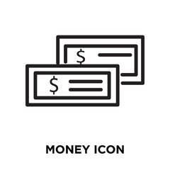 money icon on white background. Modern icons vector illustration. Trendy money icons
