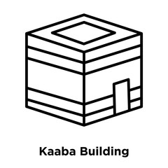 Kaaba Building icon vector isolated on white background, Kaaba Building sign , thin line design elements in outline style