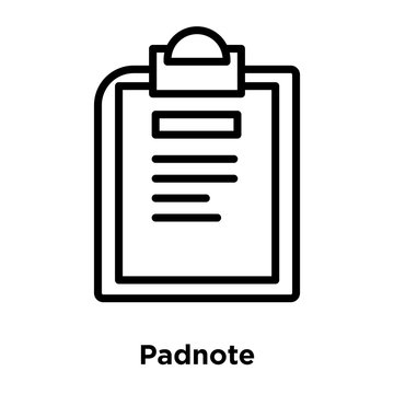 padnote icon isolated on white background. Modern and editable padnote icon. Simple icons vector illustration.