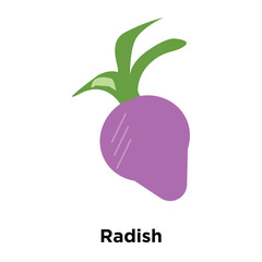 Radish icon vector isolated on white background, Radish sign