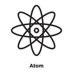 Atom icon vector isolated on white background, Atom sign