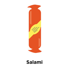 Salami icon vector isolated on white background, Salami sign